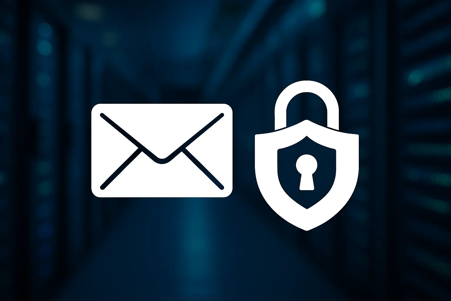 Symbolische Darstellung von S/MIME E-Mail-Sicherheit mit Verschlüsselung