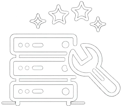 Serverwartung_Premium Symbol für IT-Support – schnelle Hilfe und Systemstabilität von Matoni IT.