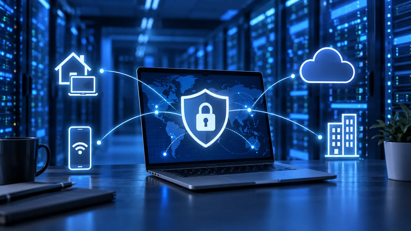 VPN für Unternehmen mit sicherer Verbindung zu Büro, Homeoffice und Cloud